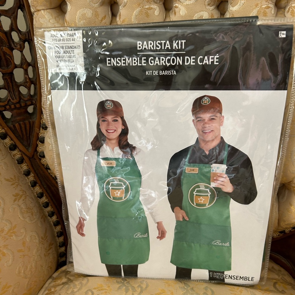 Fun Costume Super Cute Barista Kit with Green Apron